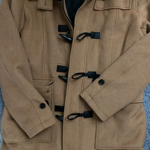 Zara Tan Hooded Men's Coat - Picture 3 of 6